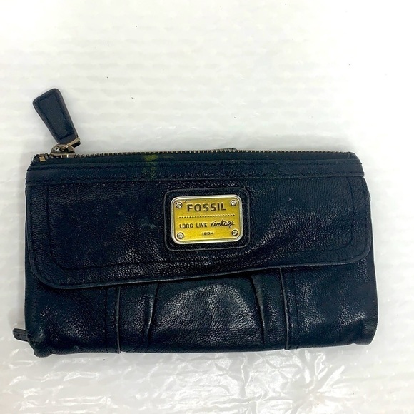 Fossil Emory Clutch in black / gold - Picture 1 of 9